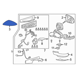 Toyota OE - Front Right Upper Door Mirror Cover