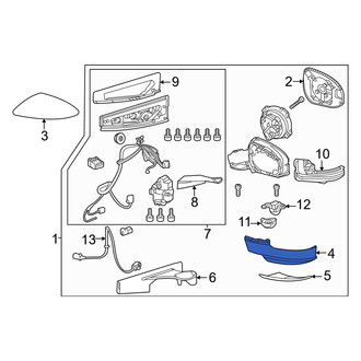 Toyota OE - Front Left Upper Door Mirror Cover