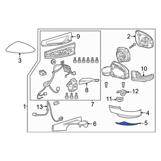 Toyota OE - Front Right Upper Door Mirror Cover