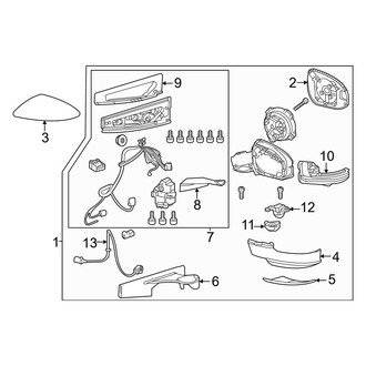 Toyota OE - Front Door - Outside Mirrors