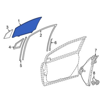 Toyota OE - Front Left Door Glass