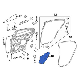 Toyota OE - Rear Left Door Water Deflector
