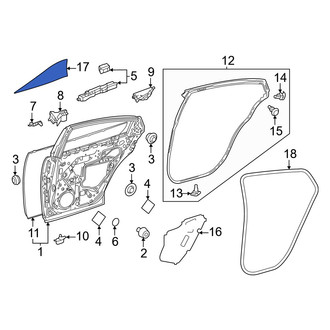 Toyota OE - Rear Right Black Out Tape