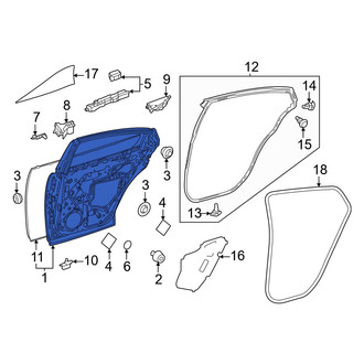 Toyota OE - Rear Left Door Shell