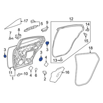 Toyota OE - Rear Rearward Door Plug
