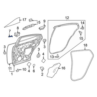 Toyota OE - Front Lower Door Shell Seal