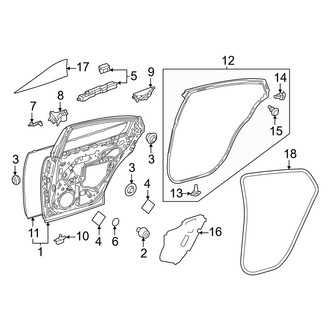 Toyota OE - Rear Door - Door & Components