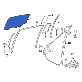 Toyota OE - Front Left Door Glass