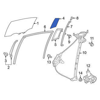 Toyota OE - Front Left Vent Window Assembly
