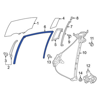 Toyota OE - Rear Left Window Channel