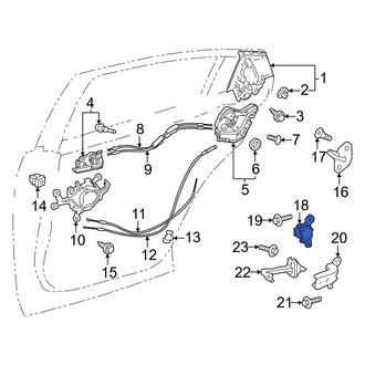 Toyota OE - Rear Right Upper Door Hinge