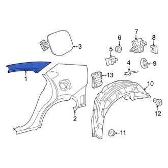 Toyota OE - Rear Left Outer Roof Side Rail