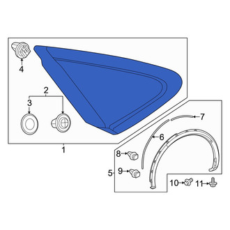 Toyota OE - Left Body C-Pillar Molding
