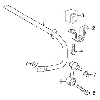 Toyota OE - Rear Suspension - Stabilizer Bar & Components