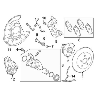 Toyota OE - Rear Suspension - Brake Components (AWD)