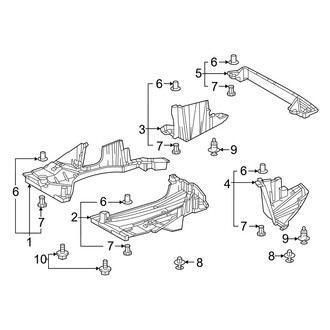 Toyota OE - Rear Body & Floor - Splash Shields (LE / Limited / XLE)