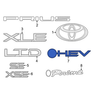 Toyota OE - Rear Deck Lid Emblem