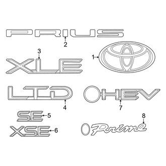 Toyota OE - Lift Gate - Exterior Trim