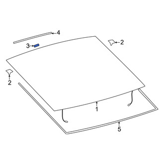 Toyota OE - Rear Upper Center Back Glass Spacer