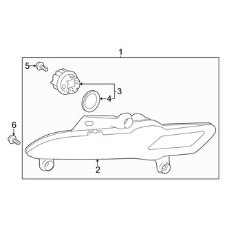 Toyota OE - Rear Left Back Up Light Assembly
