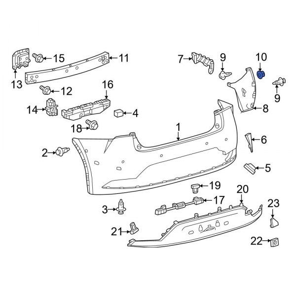 Bumper Splash Shield Clip