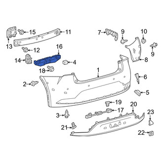 Toyota OE - Rear Upper Bumper Impact Absorber