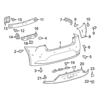 Toyota OE - Rear Bumper - Bumper & Components (Upper Components)