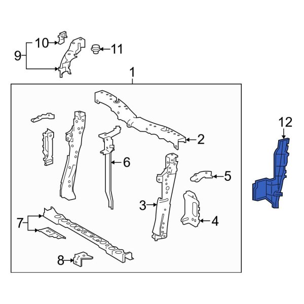 Radiator Support Air Deflector