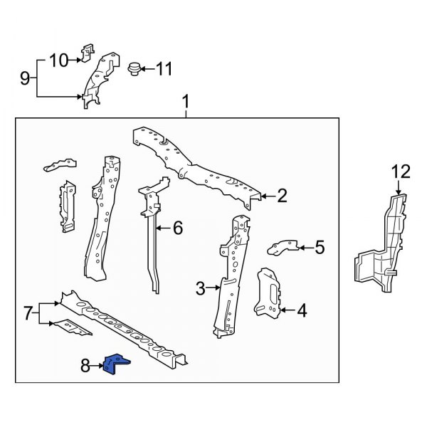 Radiator Support Tie Bar Bracket