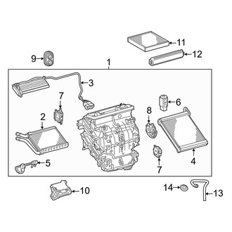 Toyota OE - Air Conditioner & Heater - Evaporator & Heater Components