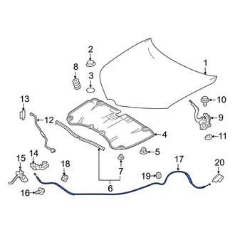 Toyota OE - Front Hood Release Cable