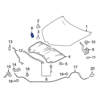 Toyota OE - Front Outer Hood Stop Buffer