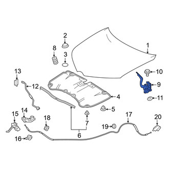 Toyota OE - Front Left Hood Hinge