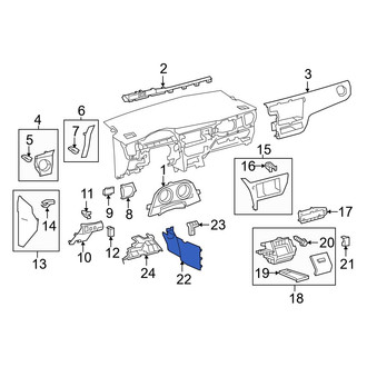 Toyota OE - Left Inner Instrument Panel Side Cover