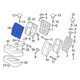 Toyota OE - Rear Right Seat Back Cushion Cover