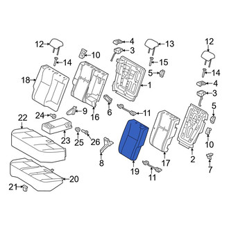 Toyota OE - Rear Left Seat Back Cushion Cover