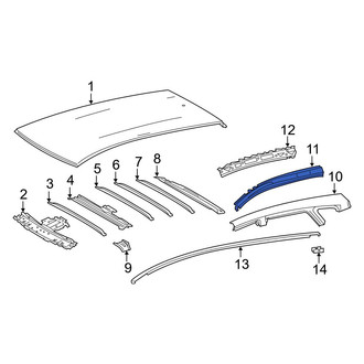 Toyota OE - Left Roof Side Rail Reinforcement