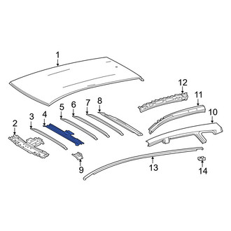 Toyota OE - Center Front Roof Bow