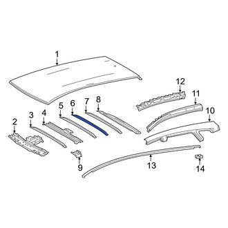 Toyota OE - Center Rear Roof Bow