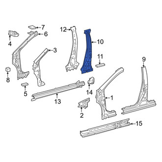 Toyota OE - Left Body B-Pillar Reinforcement