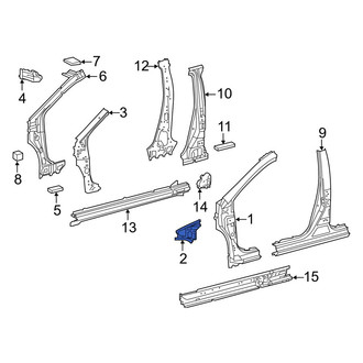 Toyota OE - Left Lower Body A-Pillar Reinforcement Plate