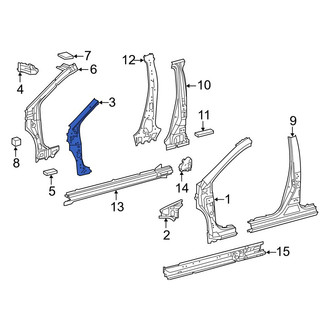 Toyota OE - Left Body A-Pillar Reinforcement