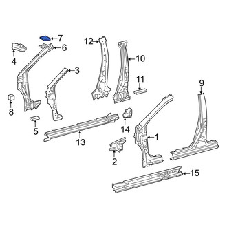 Toyota OE - Left Lower Body A-Pillar Reinforcement Plate