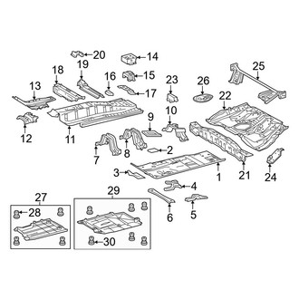 Toyota OE - Pillars, Rocker & Floor - Floor & Rails