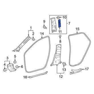 Toyota OE - Left Seat Belt Anchor Plate Cover