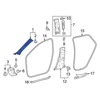 Toyota OE - Left Body A-Pillar Trim Panel