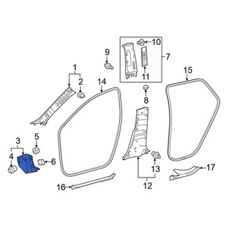 Toyota OE - Left Kick Panel Trim