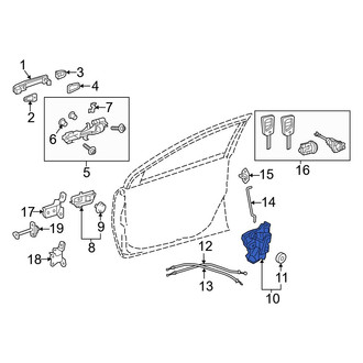 Toyota OE - Front Right Door Latch Assembly