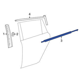 Toyota OE - Rear Left Door Belt Molding