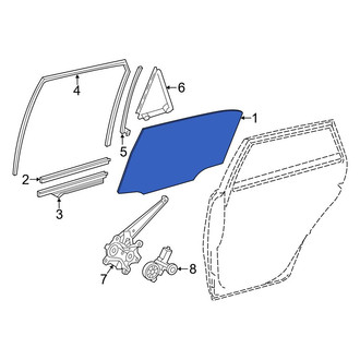 Toyota OE - Front Left Door Glass